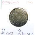1943 Netherlands 25 Cent