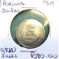 1909 Portugal SILVER 200 Reis