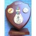 Large Karate World Champs Plaque with Medals