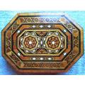 Vintage Wood Inlay Marquetry, Geometric Middle East/Asia Design