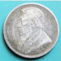 ZAR 1892 1 Shillings 0.925 Silver Coin