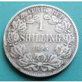 ZAR 1895 1 Shillings 0.925 Silver Coin