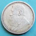 ZAR 1893 6d Sixpence 0.925 Silver Coin