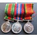 WW2 Group of 3 Miniature Medals