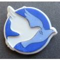 1993 SA Peace Doves Plastic Badge