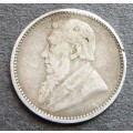 1895 ZAR 3d Three pence - .925 Silver Coin
