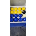 Pool Ball Set Blue and Yellow Pool Balls 2 2 Inch Blue and Yellow Pool Balls Set, 16 pieces includ