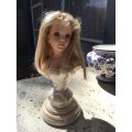 Rare Stunning signed PD GALORE CLAIRE Bisque Porcelain French Bust Statues.