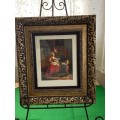 PICTURE IN ANTIQUE FRAME OF Marie Antoinette AND CHILDREN