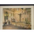 PICTURE IN ANTIQUE FRAME OF KING LUDWIG XIV BEDROOM PALACE OF VERSAILES