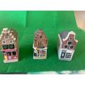 IMPORLTED FROM NETHERLANDS MINIATURE AMSTERDAM BUILDING REPLICA ORNAMENTS
