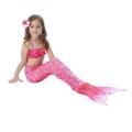 Girl's 3 Pieces Mermaid Tail Swimsuit Pink