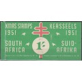 South Africa Union - Christmas Booklet - 1951 - Cinderellas Seals Labels TB Tuberculosis
