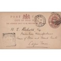 COGH Cape of Good Hope Queen Victoria - 1894 - PostCard Postal Stationery Downrated Stellenbosch