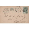 COGH Cape of Good Hope Queen Victoria - 1895 - PostCard Postal Stationery