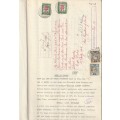 South Africa Union - 1958 Revenue KGVI and Coat of Arms Trust Deed