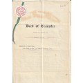 South Africa Union - 1921 - Revenue usage on Deed of Transfer
