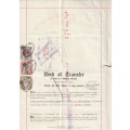 South Africa Union - 1921 - Revenue usage on Deed of Transfer