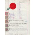 South Africa Union - 1925 - Revenue usage on Akte van Transport