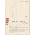 South Africa Union - 1946 - Revenue Usage on Deed of Transfer