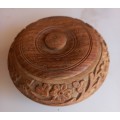 Wooden bowl and 5 coasters