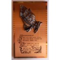 Copper plated wall plaque