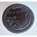 Wooden Africa container with 6 coasters