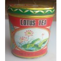 Lotus tea tin