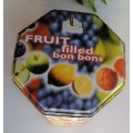 Fruit filled bon bons tin