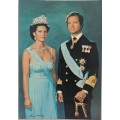Vintage postcard: King and Queen of Sweden