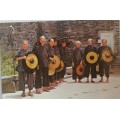 Vintage postcard: Village women outside Kathing walled city