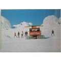 Vintage postcard: Ski touring on Kosciusko main range