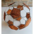 Beaded wire soccer ball decoration