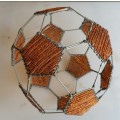 Beaded wire soccer ball decoration