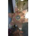 Glass and Brass flower lamp- standing