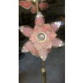 Glass and Brass flower lamp- standing