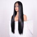 Straight Lace Front Brazilian Hair Wig With Fringe (20inch)