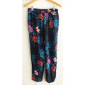 Floral Cotton Pants, Size UK 14