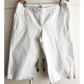 White Cotton Shorts, Mango