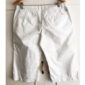 White Cotton Shorts, Mango
