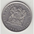 1984 ONE RAND COAT OF ARMS (R1) COIN {NICKEL)