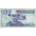 NAMIBIA 10 DOLLARS 1997 SIGN 3 P4 F