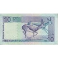 NAMIBIA 10 DOLLARS 1997 SIGN 3 P4 F