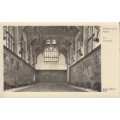 Postcard circa early 1900 - HAMPTON COURT PALACE, THE GREAT HALL