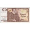 ICELAND 50 KRONUR 1961 (1981) P49 SIGN 42 UNC