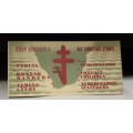 SOUTH AFRICA BOOKLET OF 6d CHRISTMAS STAMPS - PREVENT TB - 1954 - UNEXPLODED