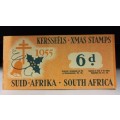 SOUTH AFRICA BOOKLET OF 6d CHRISTMAS STAMPS - PREVENT TB - 1955 - UNEXPLODED
