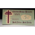 SOUTH AFRICA BOOKLET OF 5c CHRISTMAS STAMPS - PREVENT TB - 1961 - UNEXPLODED