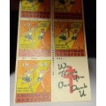 SOUTH AFRICA BOOKLET OF 5c CHRISTMAS STAMPS - PREVENT TB - 1963 - UNEXPLODED