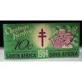 SOUTH AFRICA BOOKLET OF 10c CHRISTMAS STAMPS - PREVENT TB - 1964 - UNEXPLODED